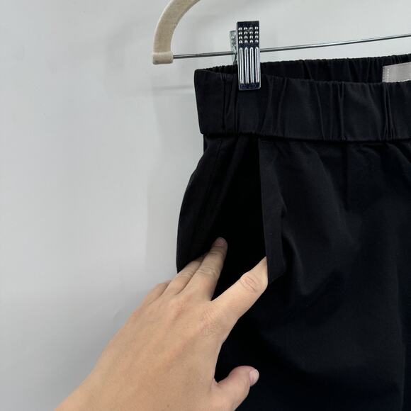 Everlane Cotton Poplin Pull On Wide Leg Pants Sz 8 Black Stretch Quiet Luxury - Picture 5 of 13